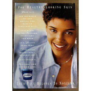Vintage 1995 Noxzema Healthy Skin African American Girl Advertisement Print Ad